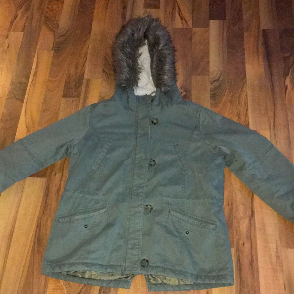 A dark Green Sebby coat. Size AL